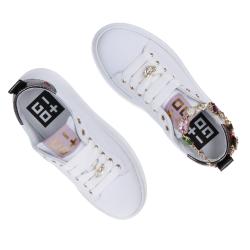 Sneakers Combi strass pia Argento
