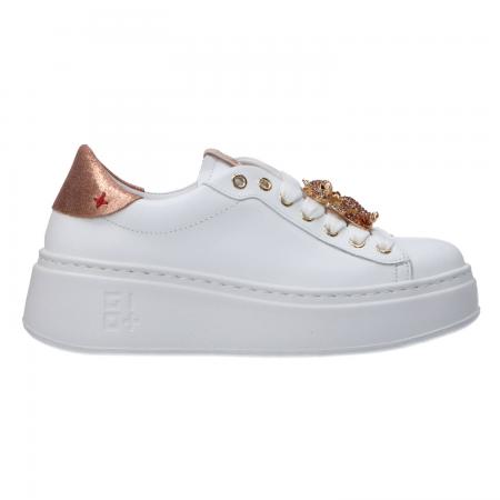 Sneakers Donna Combi strass pia Bianco