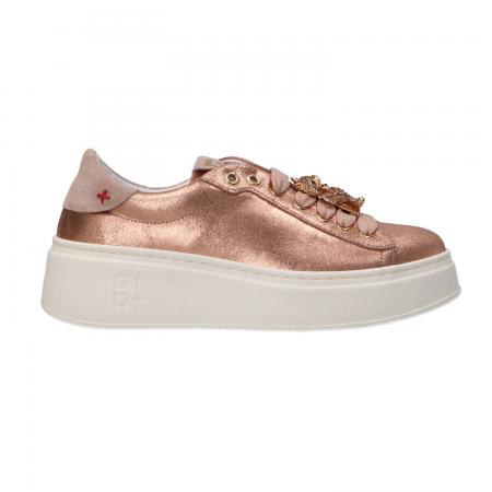 Sneakers Donna Combi strass pia Oro rosa gold