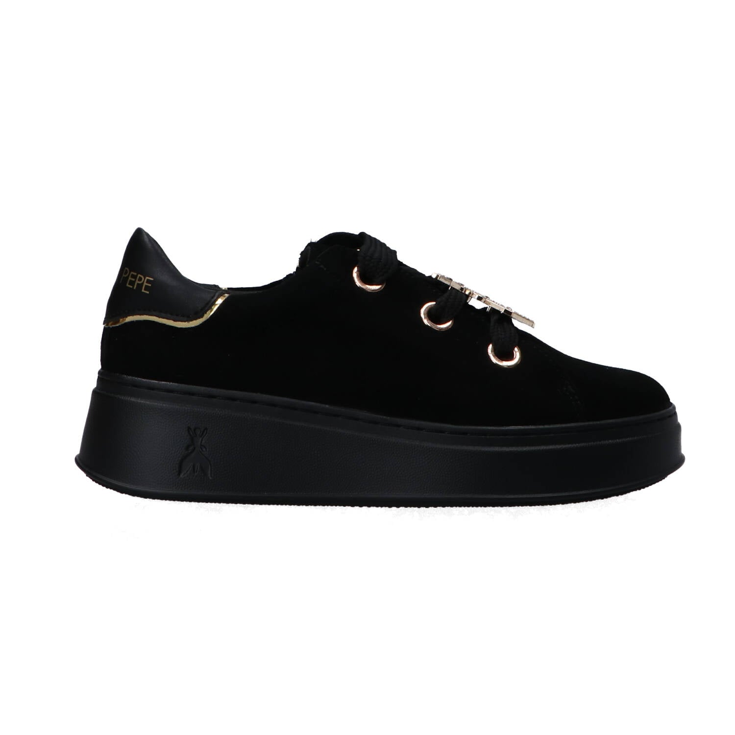 Patrizia Pepe Girl Sneakers Sneakers PPJ855 suede charm strass Nero
