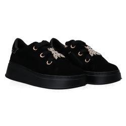 Sneakers PPJ855 suede charm strass Nero