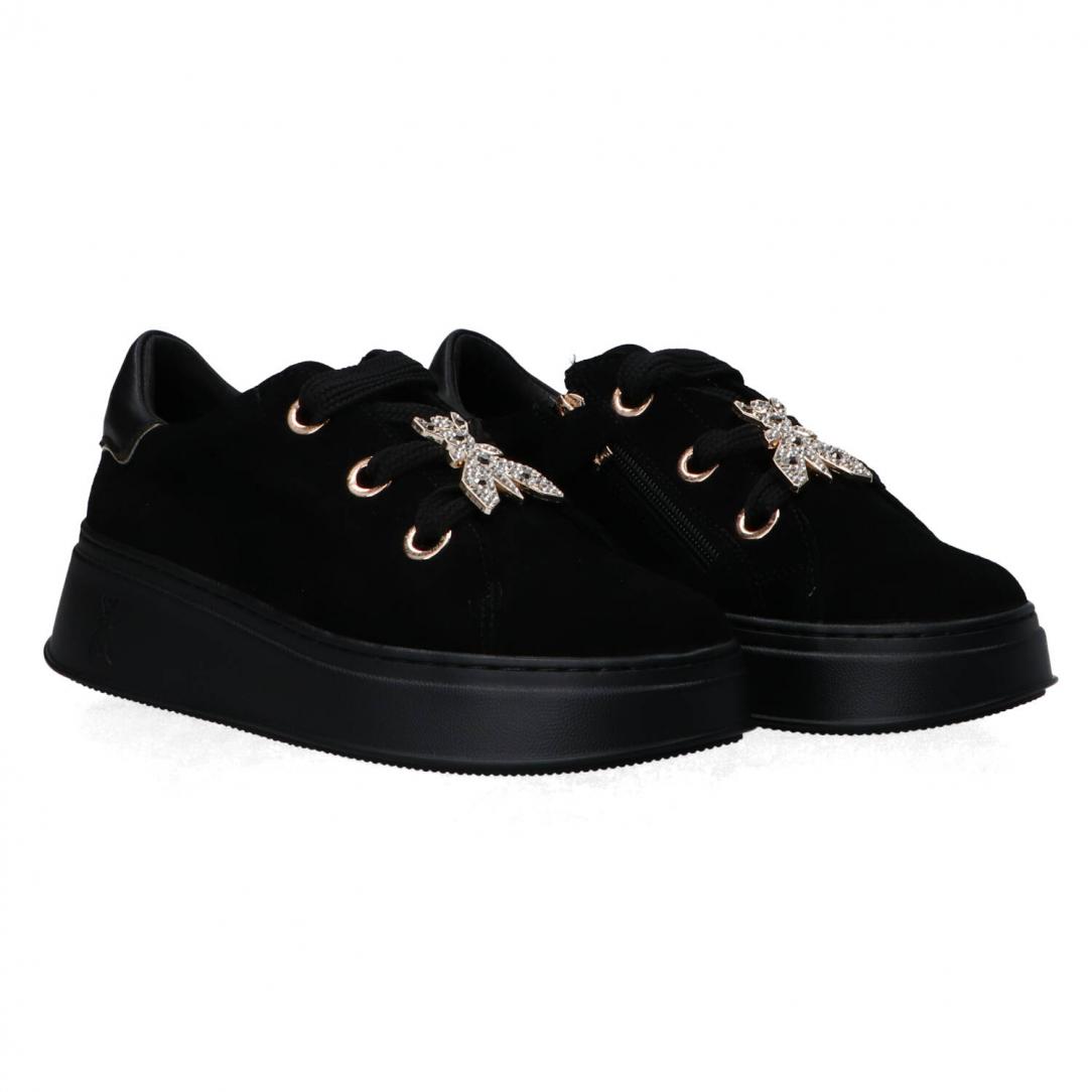 PPJ855 suede charm strass Nero 2