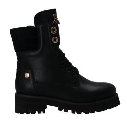 Patrizia Pepe Girl Anfibi Anfibi PPJ884 PPJ934 VITELLO PALISSON Nero metallic