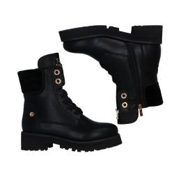 Anfibi PPJ884 PPJ934 VITELLO PALISSON Nero metallic