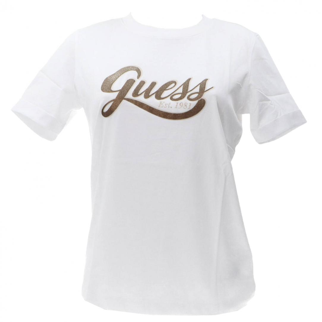 GLITTERY LOGO TEE Bianco 1