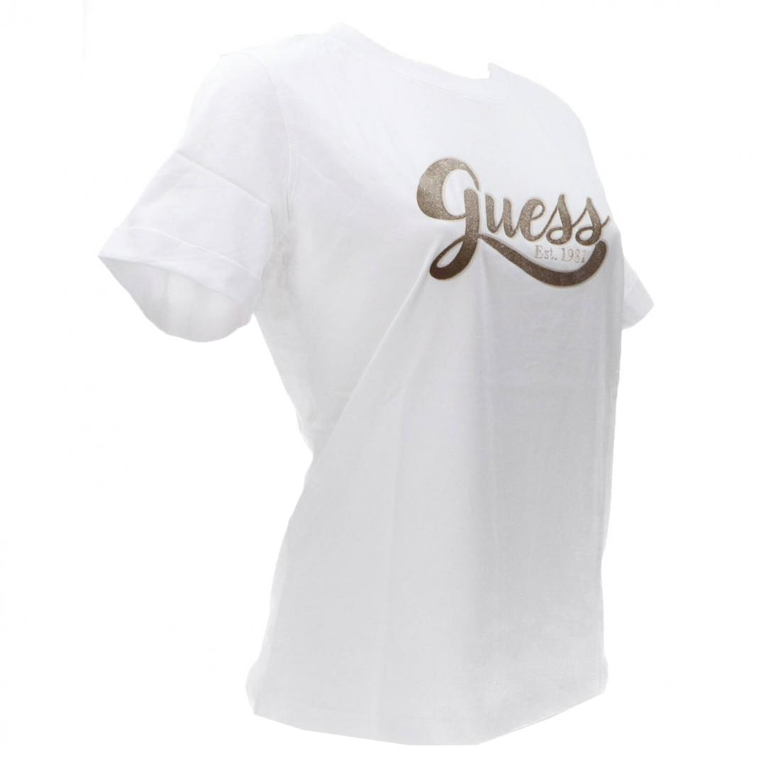 GLITTERY LOGO TEE Bianco 2