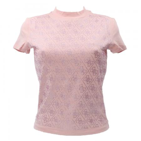 T Shirt Donna MOCK NECK ALL OVER 4G TEE Rosa