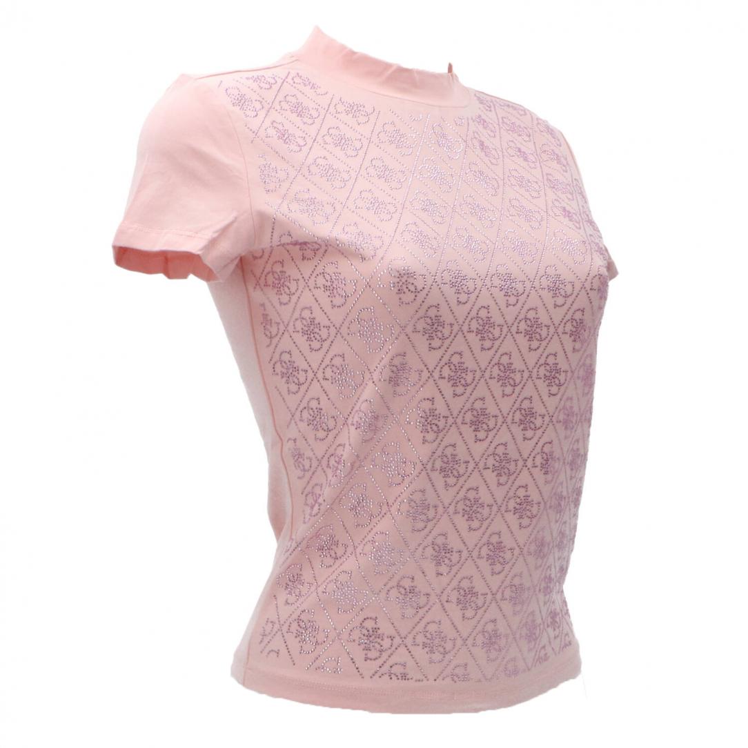 MOCK NECK ALL OVER 4G TEE Rosa 2