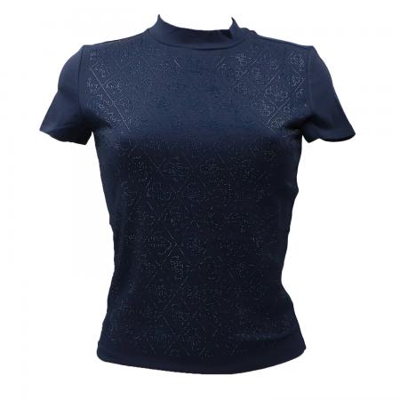 T Shirt Donna MOCK NECK ALL OVER 4G TEE Blu