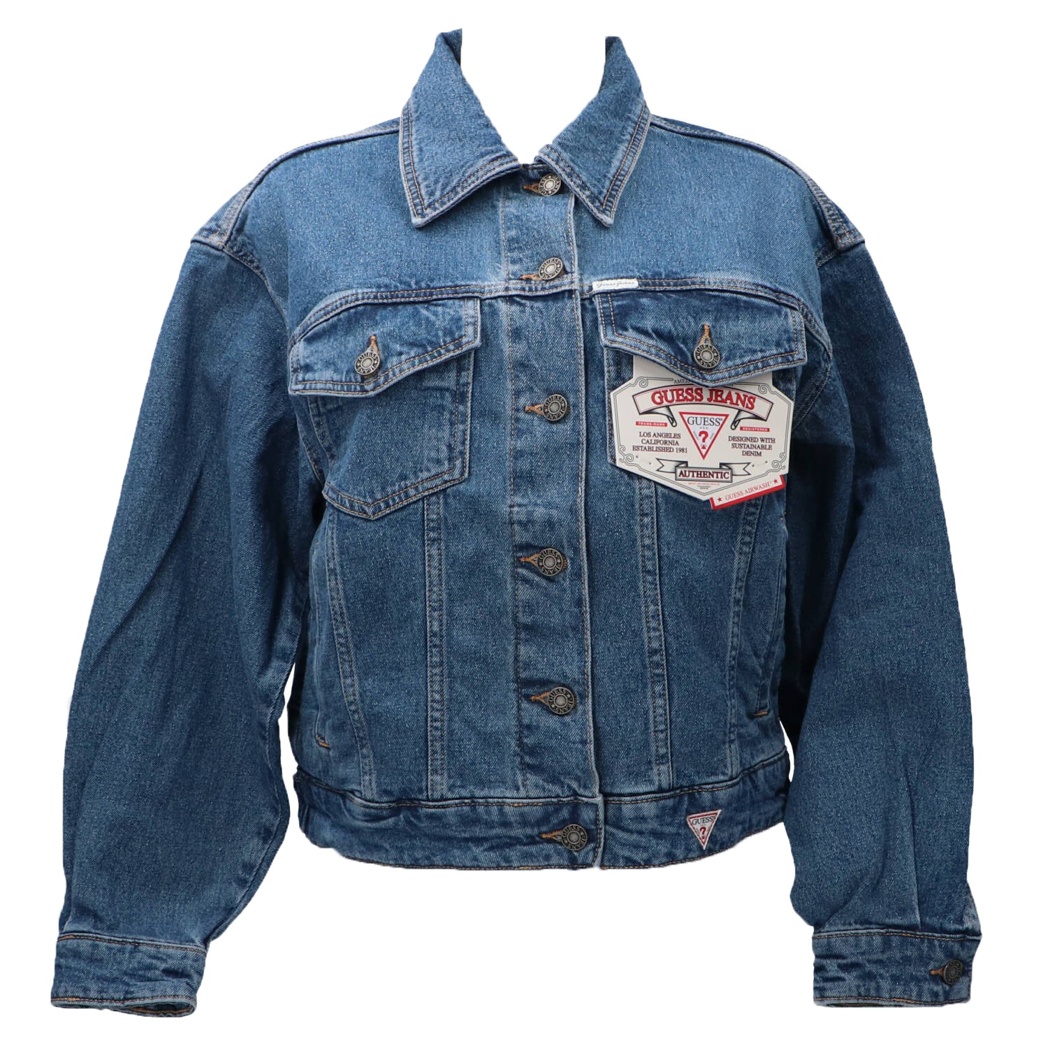 Guess Giubbotti Giubbotti GJ OVERSIZE TRUCKER JACKET Denim