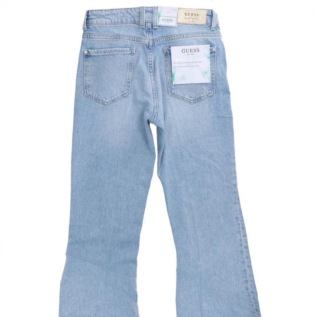 PAULETTE FLARE SPLIT Denim Chiaro 3