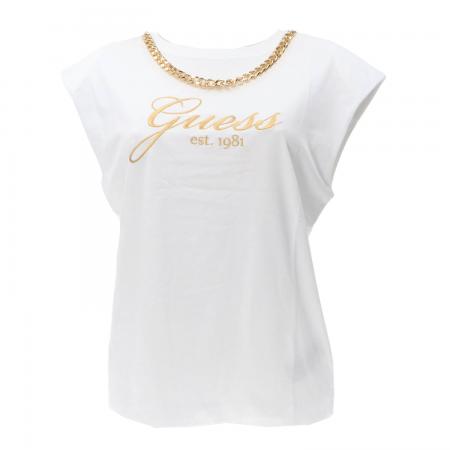 T Shirt Donna CRYSTAL LOGO TEE Bianco