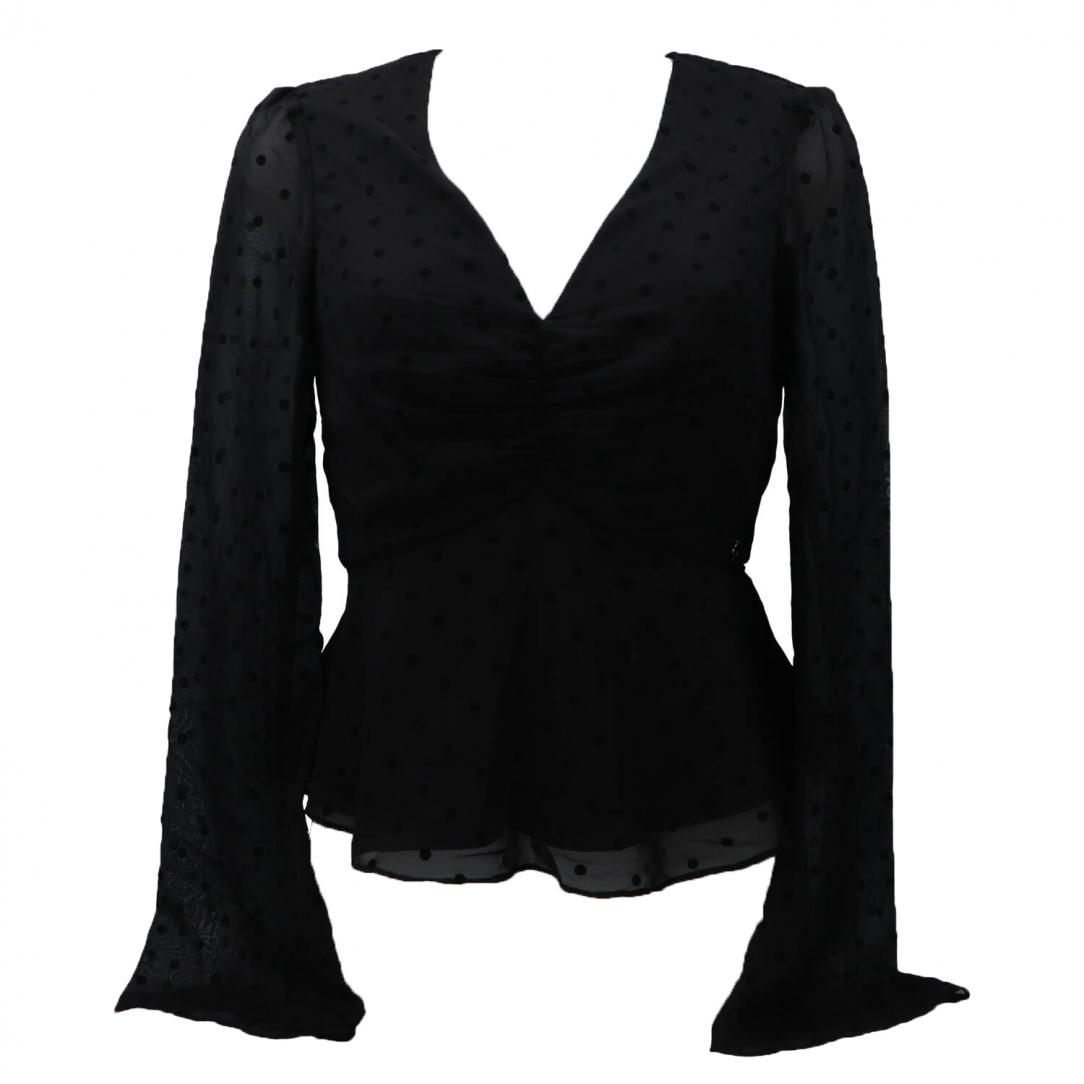 OLYMPE FLARE SLEEVE TOP Nero 1