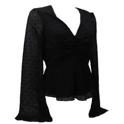 Blusa OLYMPE FLARE SLEEVE TOP Nero