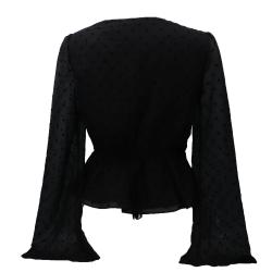 Blusa OLYMPE FLARE SLEEVE TOP Nero