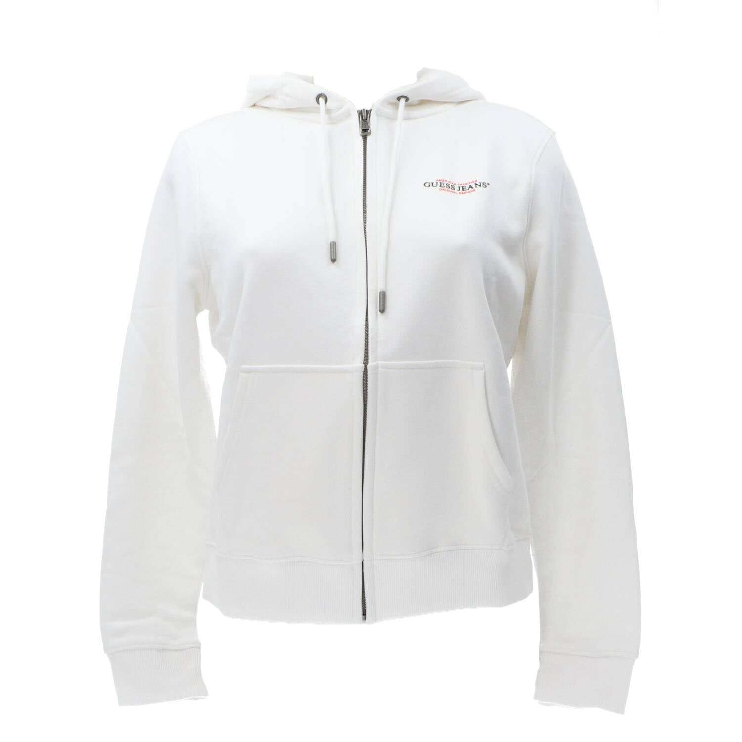 Guess Felpe Felpe GJ ZIP HOOD REG MINI AMERICA Bianco