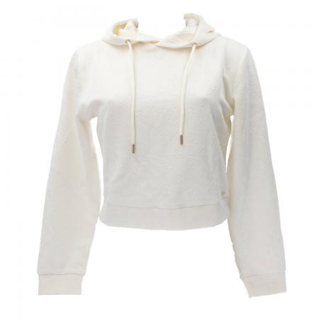 Felpe Donna PEONY LOGO HOODIE Bianco Panna