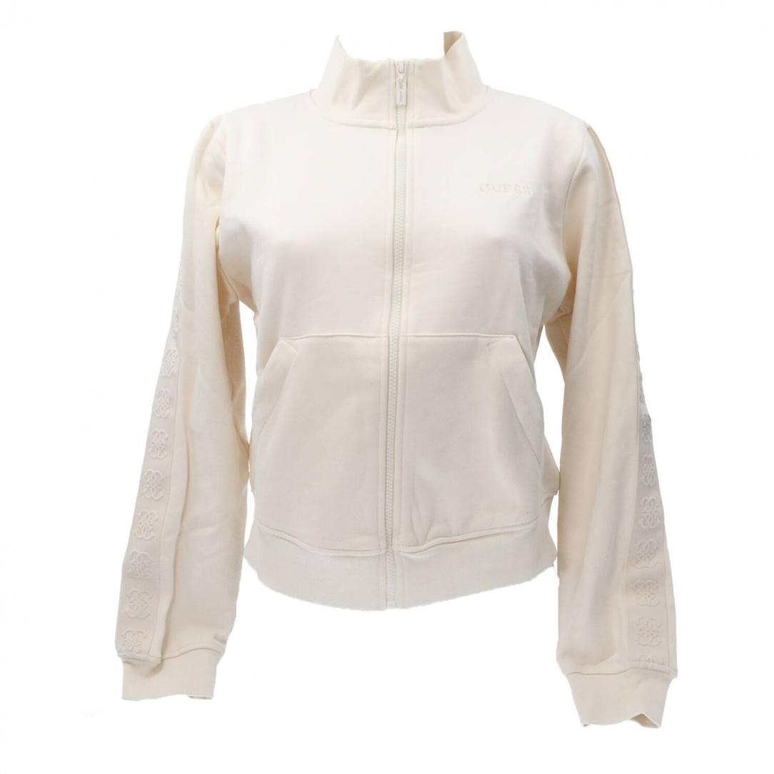 STACIE FULL ZIP SWEATSHIRT Bianco Panna 1