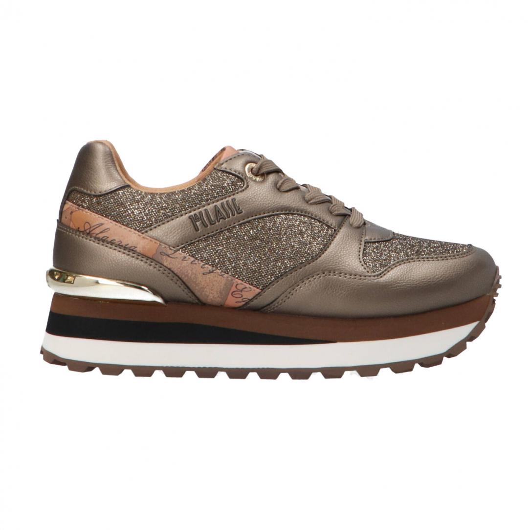 Platform lurex geo Marrone bronzo 1