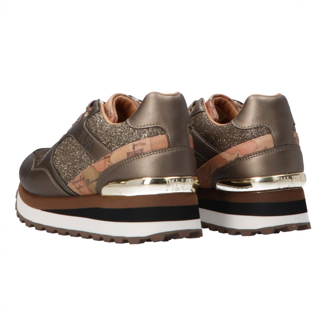 Platform lurex geo Marrone bronzo 4