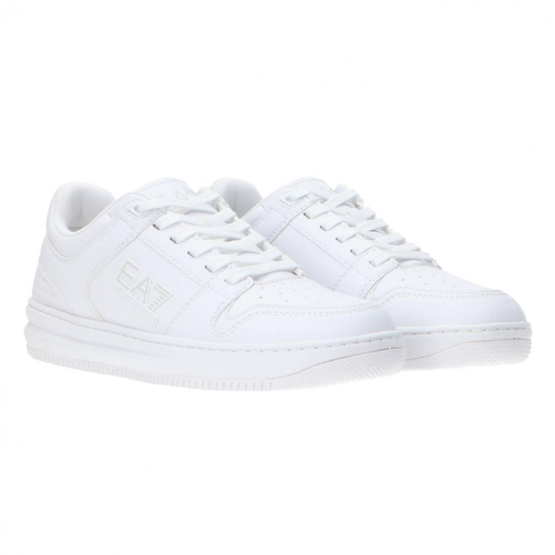 Leather bicolor Ea7 Bianco 2