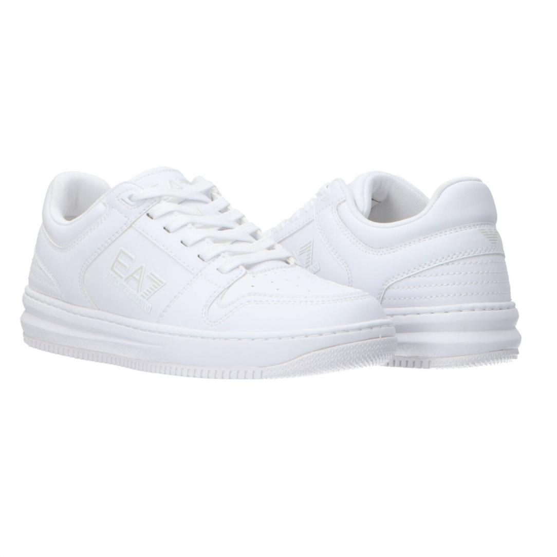 Leather bicolor Ea7 Bianco 3