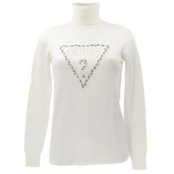 Guess Maglioni Maglioni PIPER TRIANGLE LOGO Bianco