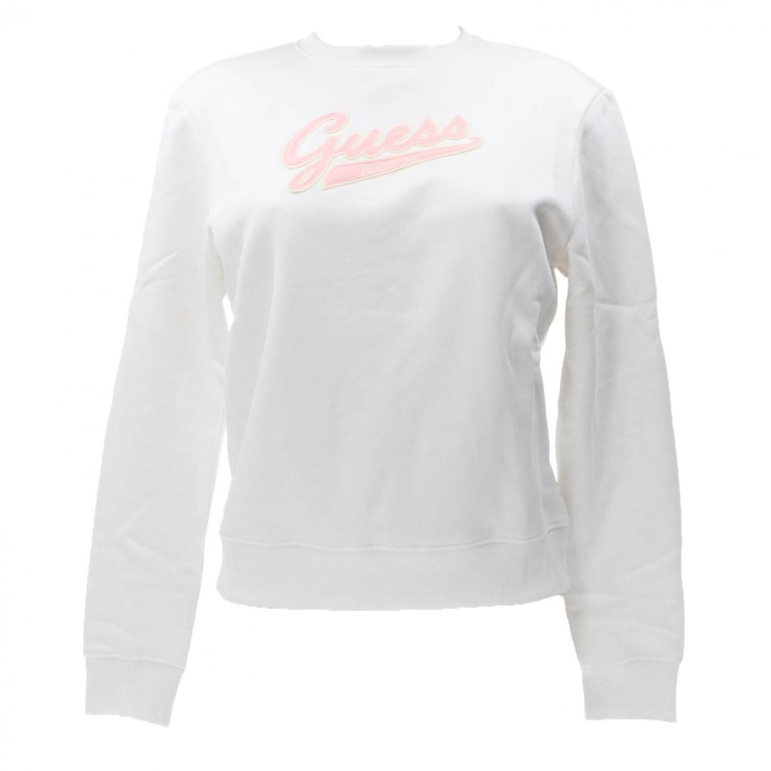 GJ REG GUESS SCRIPT SWEAT Bianco 1