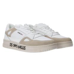 Sneakers City in action leather suede Beige con stampa