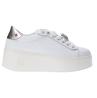 Sneakers Platform jewels rosa Bianco