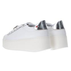 Sneakers Platform jewels rosa Bianco