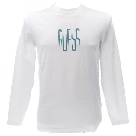 T Shirt Uomo SHADED GUESS TEE Bianco