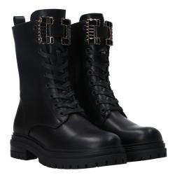 Anfibi Stringato maxi logo GR468 Nero