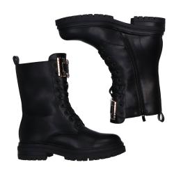 Anfibi Stringato maxi logo GR468 Nero