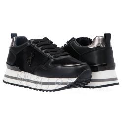 Sneakers Ecoleather tessuto PPJ859 Nero