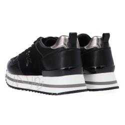 Sneakers Ecoleather tessuto PPJ859 Nero