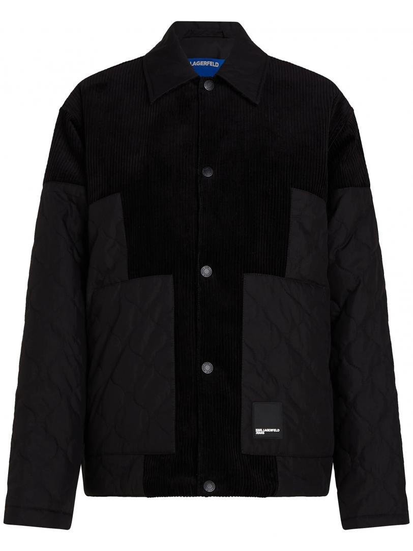 CORD MIX COACH JACKET 246D1404 Nero 1