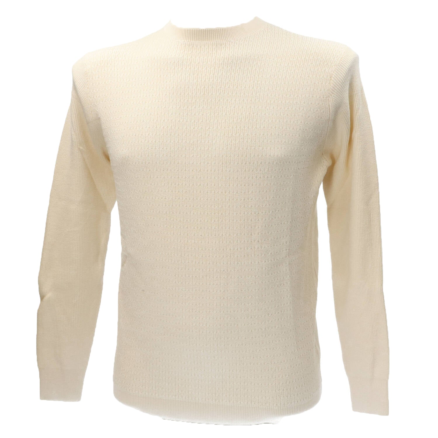 Over D Maglioni Maglioni PARICOLLO STRUTTURATO M09 Beige Panna