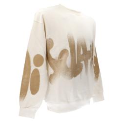 Felpe 24IDS54614 GIROCOLLO FELPA Bianco Latte