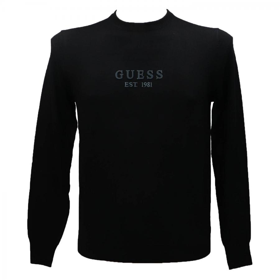 Guess Maglioni DORAN LOGO SWTR Nero