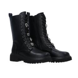 Anfibi GR 457 Stringata jewels Nero