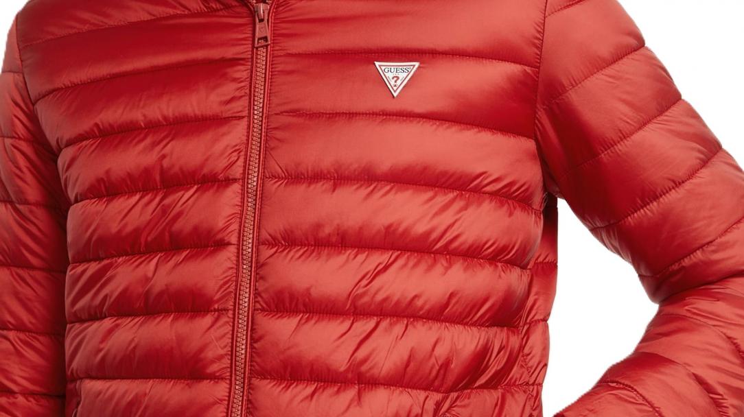 GJ HOODED PUFFER Rosso 2