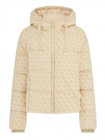 Giubbotti Donna DAISY PUFFER LOGO FLOCK Beige 