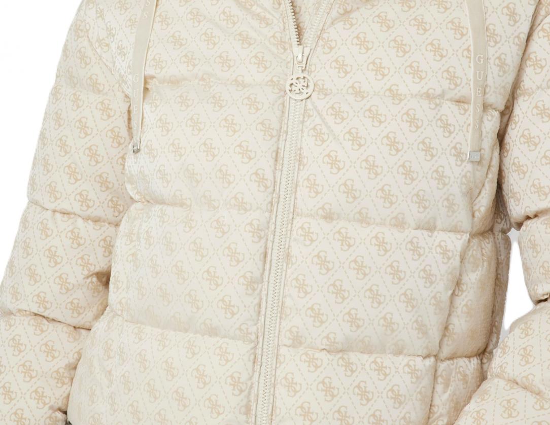 DAISY PUFFER LOGO FLOCK Beige 2