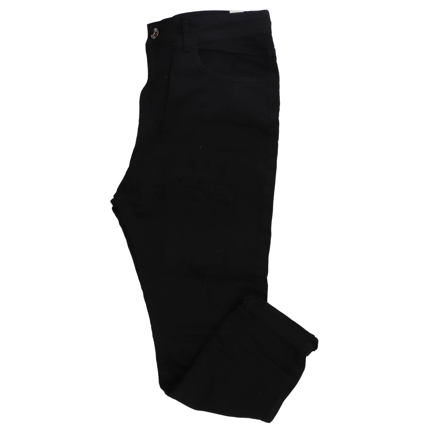 Over D Pantaloni Pantaloni 5 TASCHE DESTROYED P17 Nero