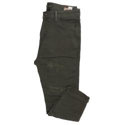 Over D Pantaloni Pantaloni 5 TASCHE DESTROYED P17 Verde