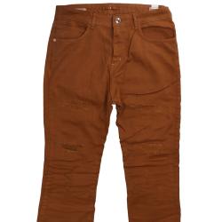 Pantaloni 5 TASCHE DESTROYED P17 Cuoio