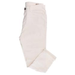 Over D Pantaloni Pantaloni 5 TASCHE DESTROYED P17 Bianco Panna