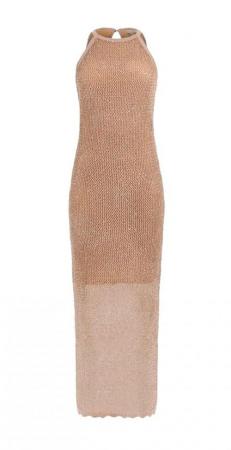 Vestiti Donna MESH STITCH LANA DRESS Beige