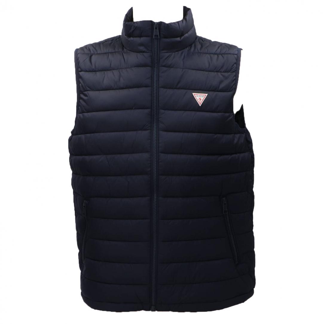 GJ HODED PUFFER VEST Blu 1